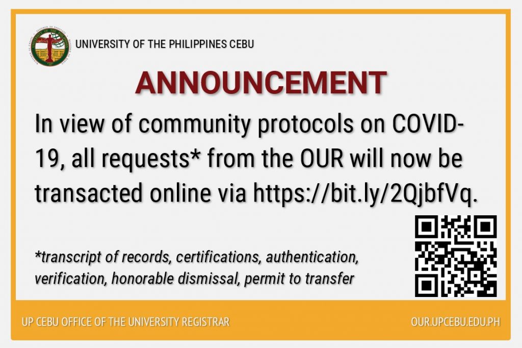 application for collection of scroll and official... Online OUR Request Form for transcript of records, certifications, etc ...
