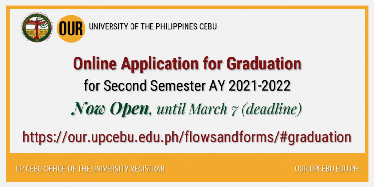 Online Application For Graduation Now Open - Office Of The University ...